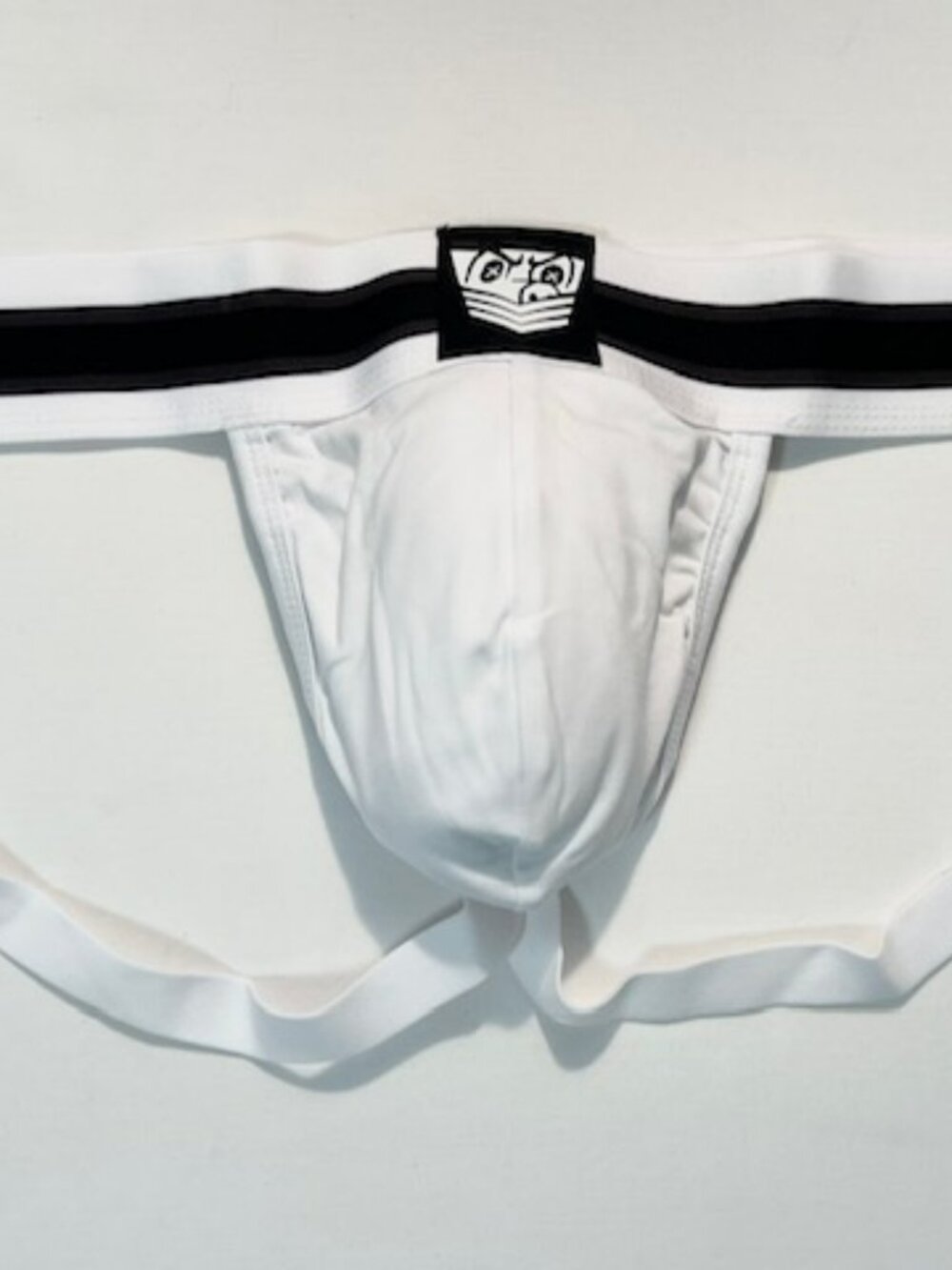 FORT TROFF Size XXL - Cotton Blend Major League Jockstrap - White/Black